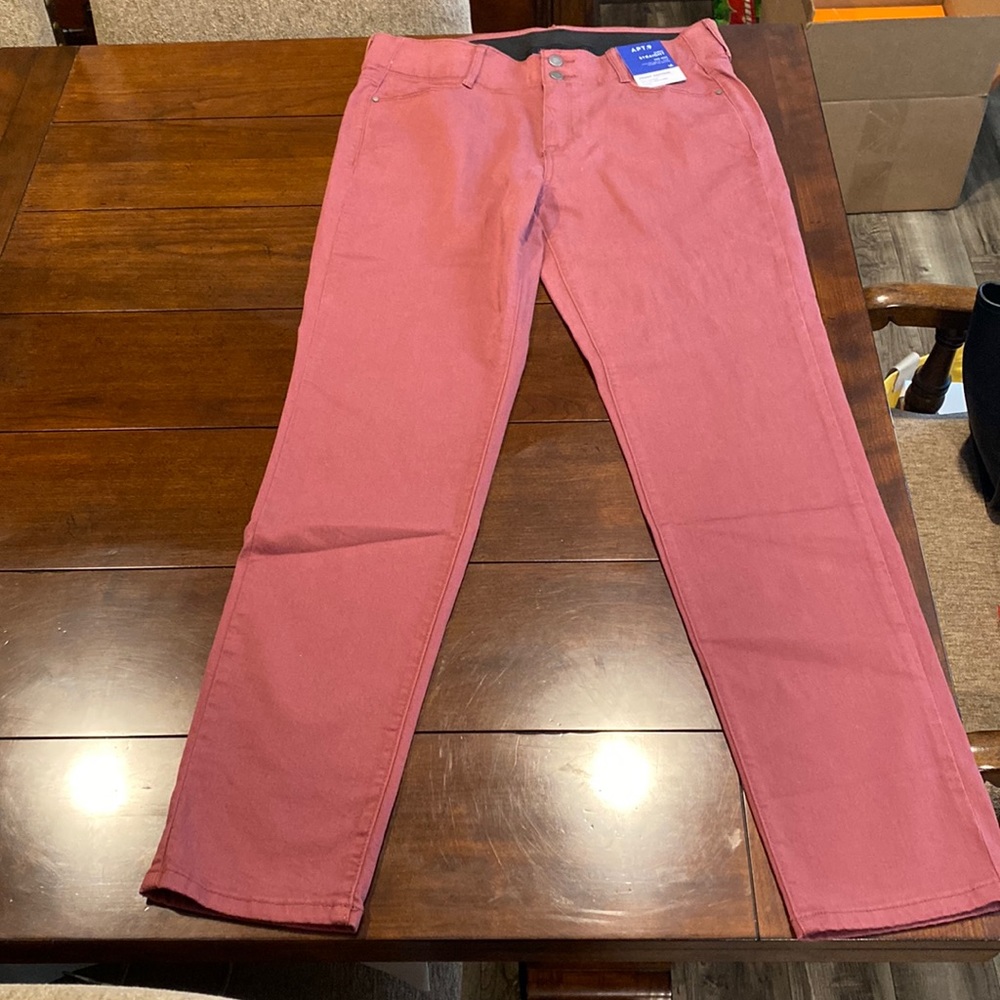 APT 9 tummy control jeans 14 long - dusty rose Can’t buy them anymore 😢